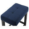 Furniture Celeste 4-Piece Faux Marble & Wood Bar Set in Blue