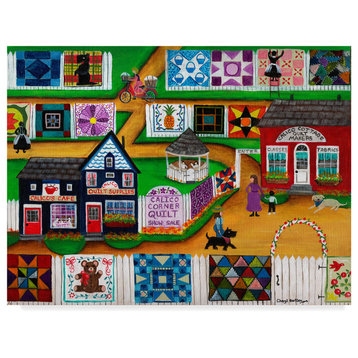 Cheryl Bartley 'Calico Corner Country Quilt Show' Canvas Art, 24"x18"