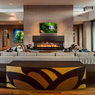 75+ Mediterrane Wohnzimmer mit Gaskamin Ideen & Bilder - Februar 2021