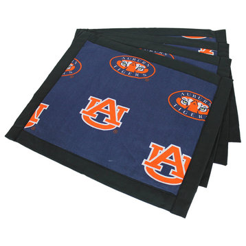 Auburn Tigers Placemat With Border, Set, of 4