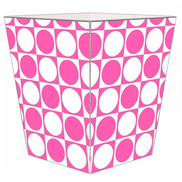 Mod Dot Hot Pink Wastepaper Basket