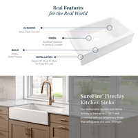 Grace Matte Black Fireclay 34" Single Bowl Quick-Fit Undermount Kitchen Sink