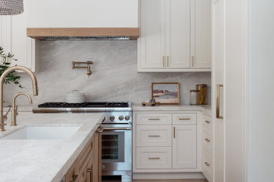 Inspiration for a coastal kitchen remodel in San Diego
