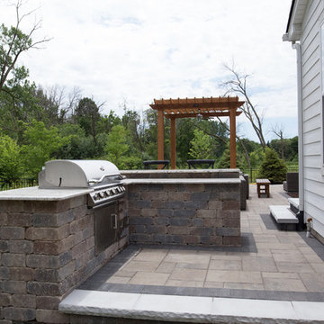 Patio with outdoor kitchen