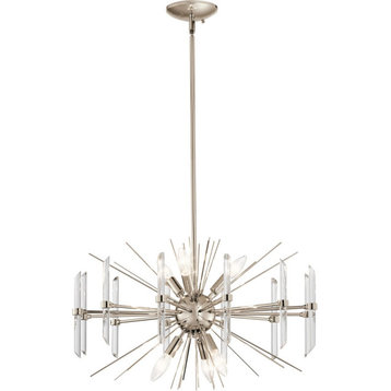 Eris 6-Light Contemporary Chandelier in Polished Nickel