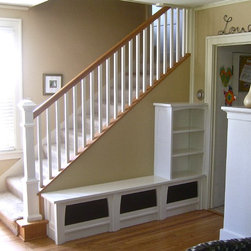 The American Craftsman Workshop - Todd A. Clippinger - Entry Bench, Bookcase, & Stair Railing - Indoor Benches