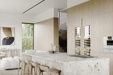 Inspiration for a transitional home design remodel in Miami