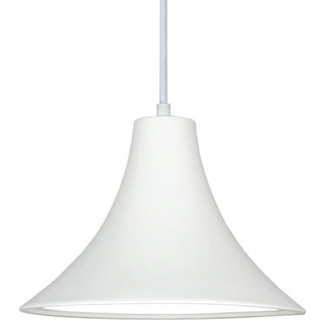 A19 Lighting P501-WCC 1-Light Madera Pendant: Bisque (White Cord & Canopy)