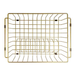 Lavello Dish Rack by Meir - Brushed Bronze Gold - Kitchen Sink Accessories
