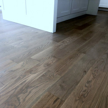 DIX HILLS: 5" WHITE OAK INSTALLED & FINISHED WITH 4 PART CUSTOM STAIN