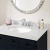 12"X15"X7.5" Porcelain Oval Undermount Bathroom Vanity Sink