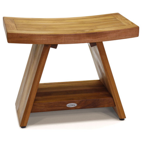 Patented 24" Asia® Teak Shower Bench with Shelf