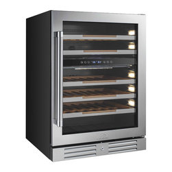 46 Bottle Dual Zone Wine Cooler - Beer And Wine Refrigerators