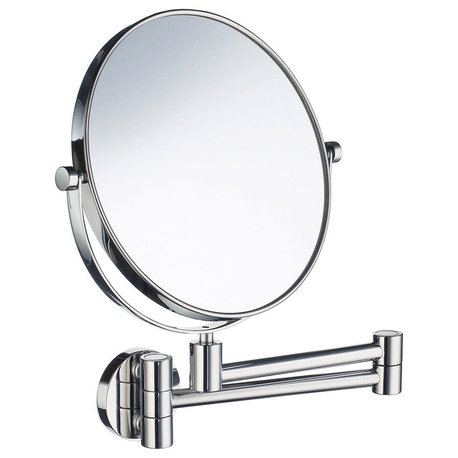 Outline Shaving/Make-Up Mirror With Swing Arm Chrome