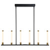 Infiniti Collection 6-Light Integrated LED Island Light in Matte Black and Bra