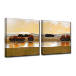 Ready2HangArt��_��_ - Ready2Hangart 'Still Water' By Norman Wyatt, Jr 2 Piece Canvas Art Set, 2-Piece - Prints And Posters