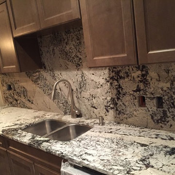 Full height backsplash.. Delicates Granite