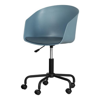 Flam Swivel Chair, Blue and Black - Contemporary - Office Chairs - by  BisonOffice