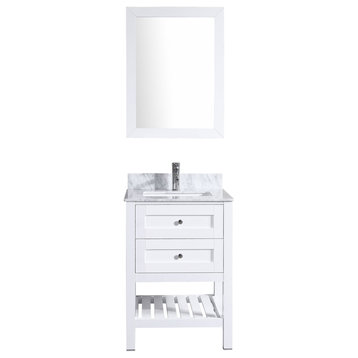 Vanity Cabinet Set White 23.5"W LV6-24W