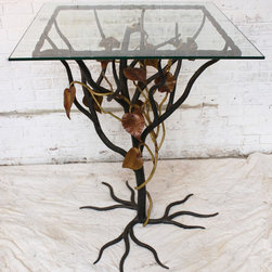 Steel and Bronze Organic Side Table - Products