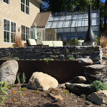 South Patio and Retaining Wall