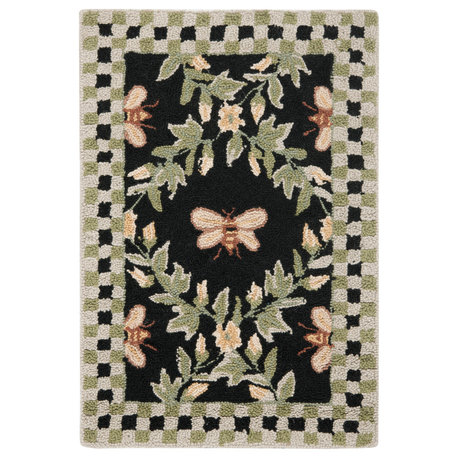 Safavieh Chelsea Collection HK55 Rug, Black, 2'6"x4'