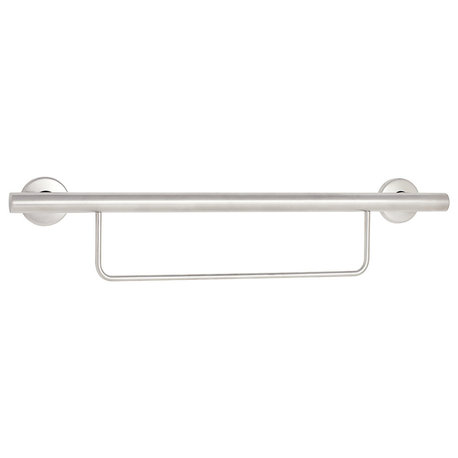 Newport Shower Grab Bar with Towel Bar, Polished Stainless, 30