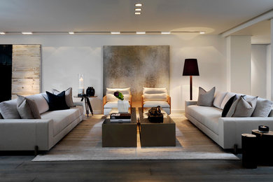Living room - contemporary living room idea in Miami