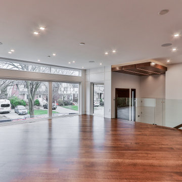Walnut ceiling - Decorative column - MDF paneling
