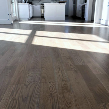 DIX HILLS: 5" WHITE OAK INSTALLED & FINISHED WITH 4 PART CUSTOM STAIN