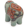 Royal Thai Elephant Celadon Ceramic Figurine