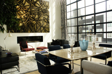 Inspiration for a contemporary living room remodel in New York