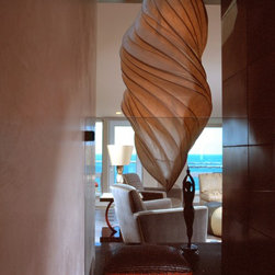 Paper Sun Light Sculpture - Wall Sculptures