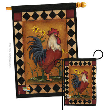Rooster Nature Farm Animals Flags Set