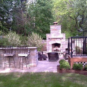 Fireplace, Built-In-Grill with Bar