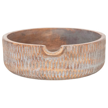 Hand-Carved Mango Wood Bowl With Spout