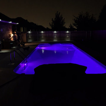 Elite Polymer Vinyl Liner Pool with Blue Granite Steps