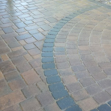 Patio in Shakopee under a deck