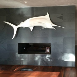 Blue Marlin Painted White With Matte Finish - Products