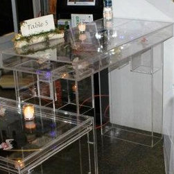 Desk - bridal table clear lucite with modular top - Products