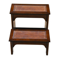 Wooden Bed Steps Houzz Niagara Furniture Mahogany Leather Bed Step Ladders And Stools