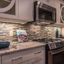 Beige Granite White Cabinets