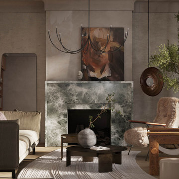 Living Room in Tribeca Apartment, New York NY