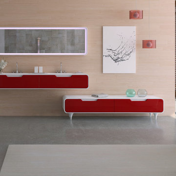 Contemporary bathroom. Pure solid. New Collection