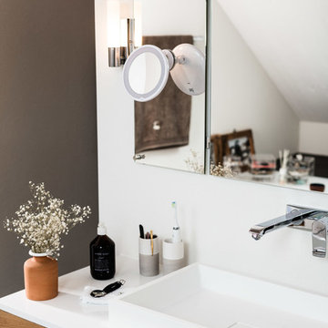 Neubau Bad, Dusche und Gäste Toilette im Alpen-Chic Style