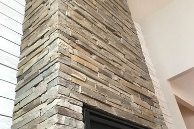Example of a mountain style family room design in Orange County
