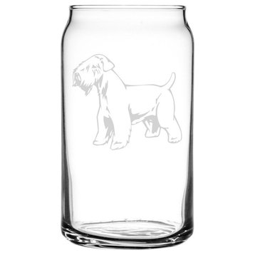 Soft Coated Wheaten Terrier Dog Themed Etched All Purpose 16oz. Libbey Can Glass