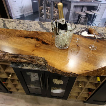 Medina, OH - Traditional - English Wych Elm Live Edge Countertop