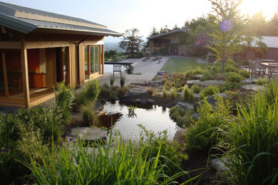 Photo of a rustic landscaping in Portland.