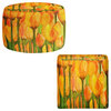 Tulips Pouf Chair Foot Stool, Round 20"x14"